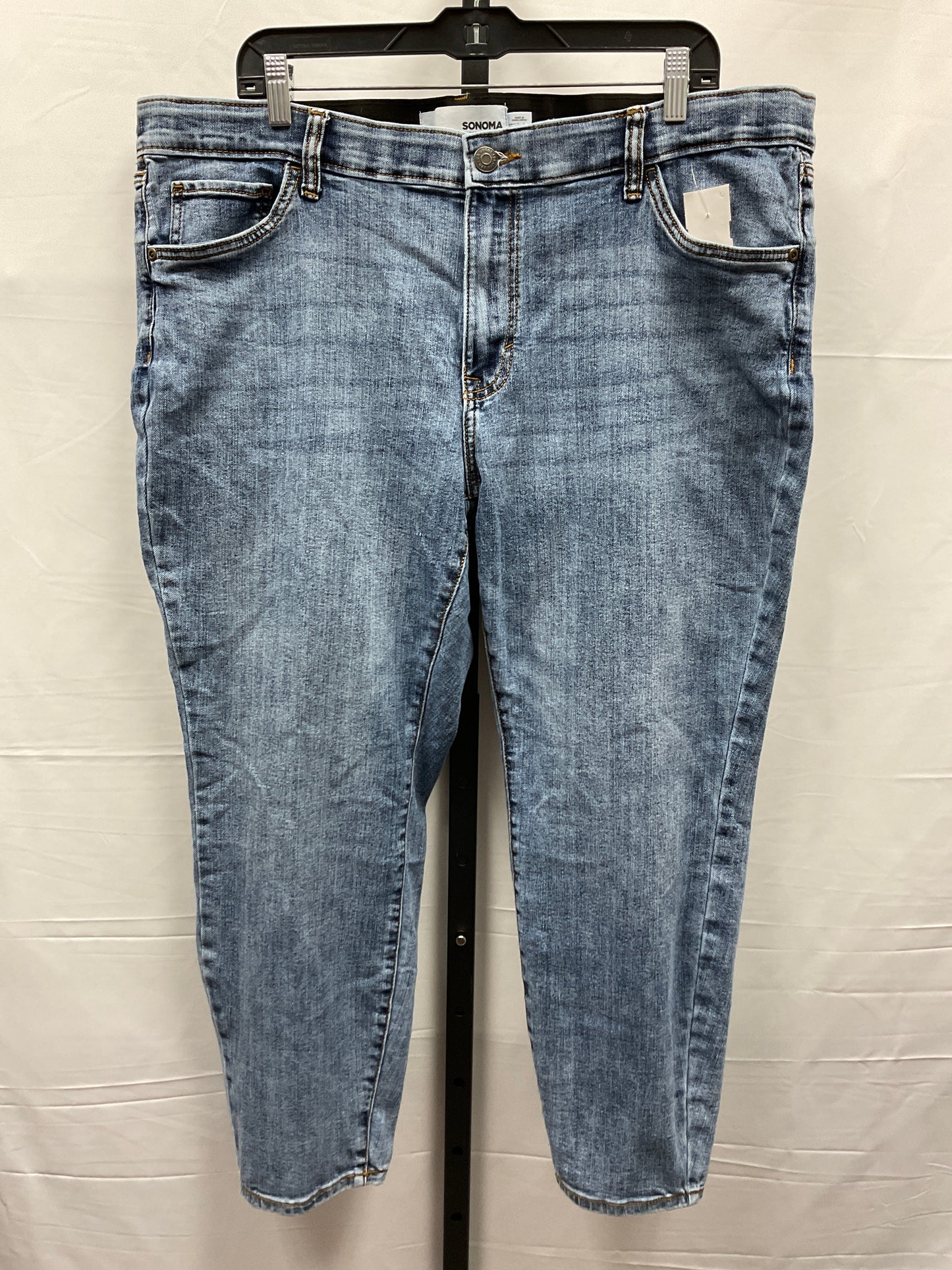 Blue Denim Jeans Skinny Sonoma, Size 18