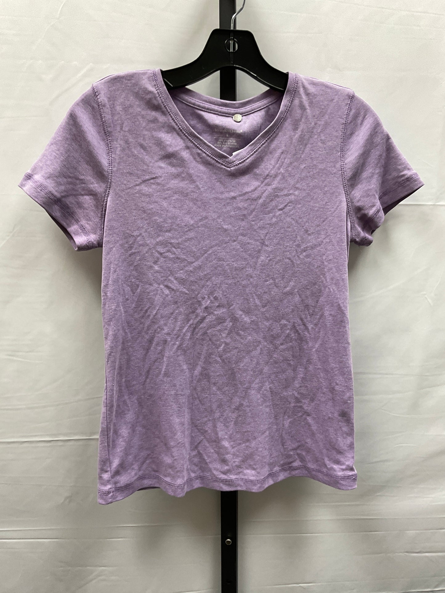 Purple Top Short Sleeve Christopher And Banks, Size S