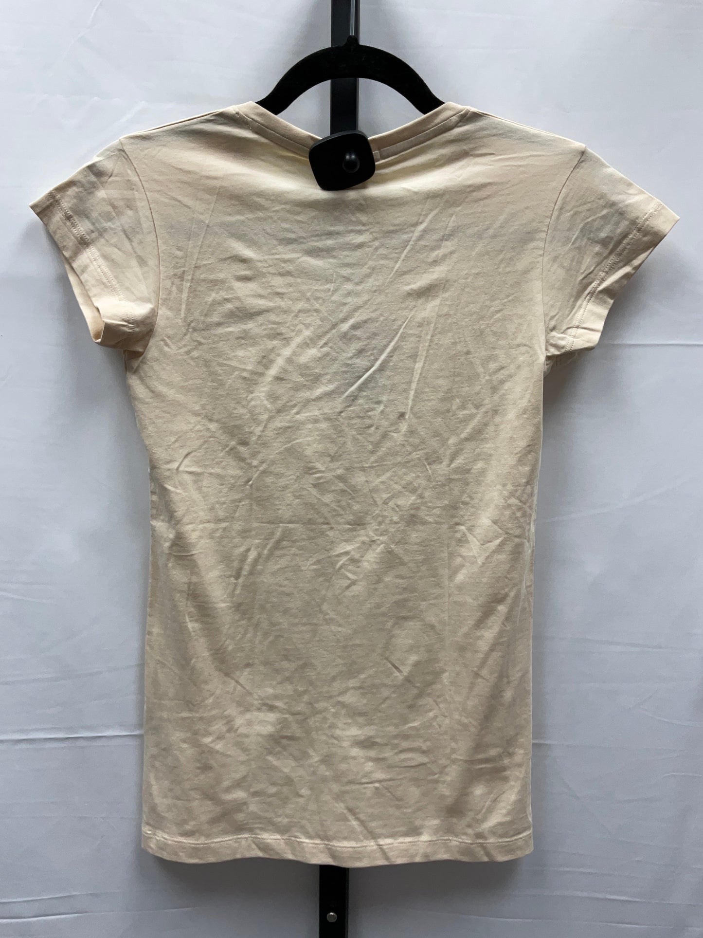 Tan Top Short Sleeve Clothes Mentor, Size S