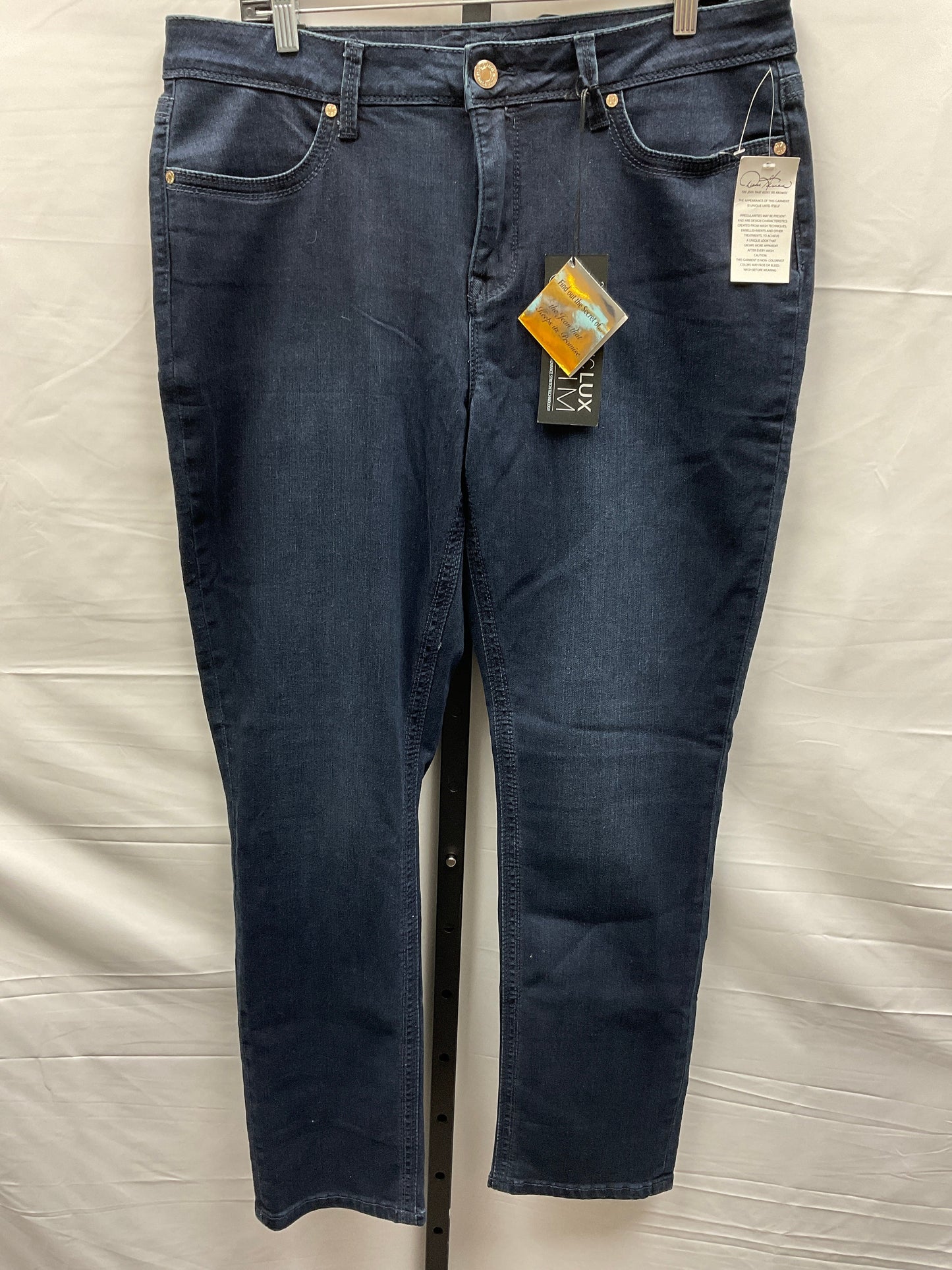 Blue Denim Jeans Straight Diane Gilman, Size 16