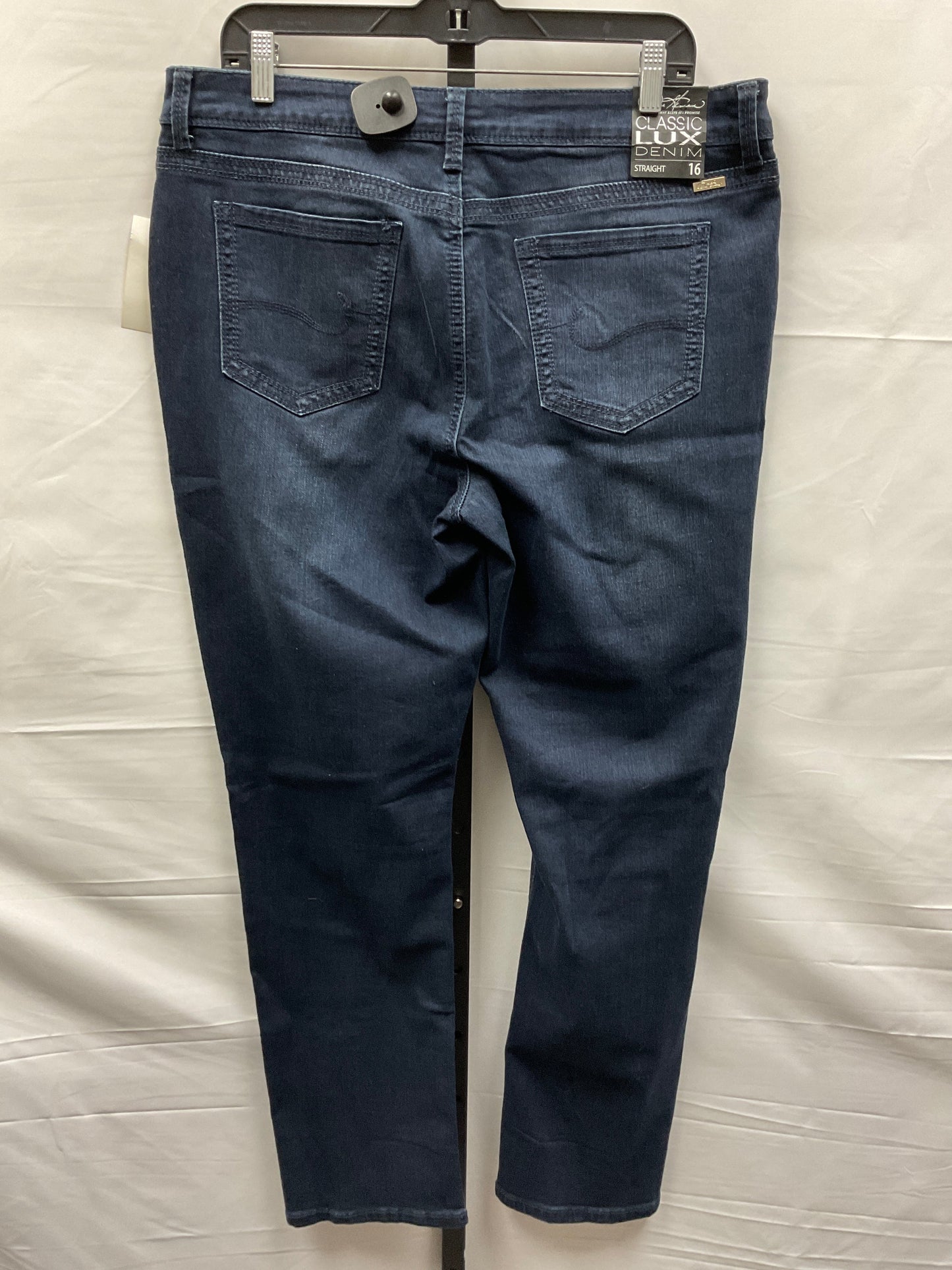 Blue Denim Jeans Straight Diane Gilman, Size 16