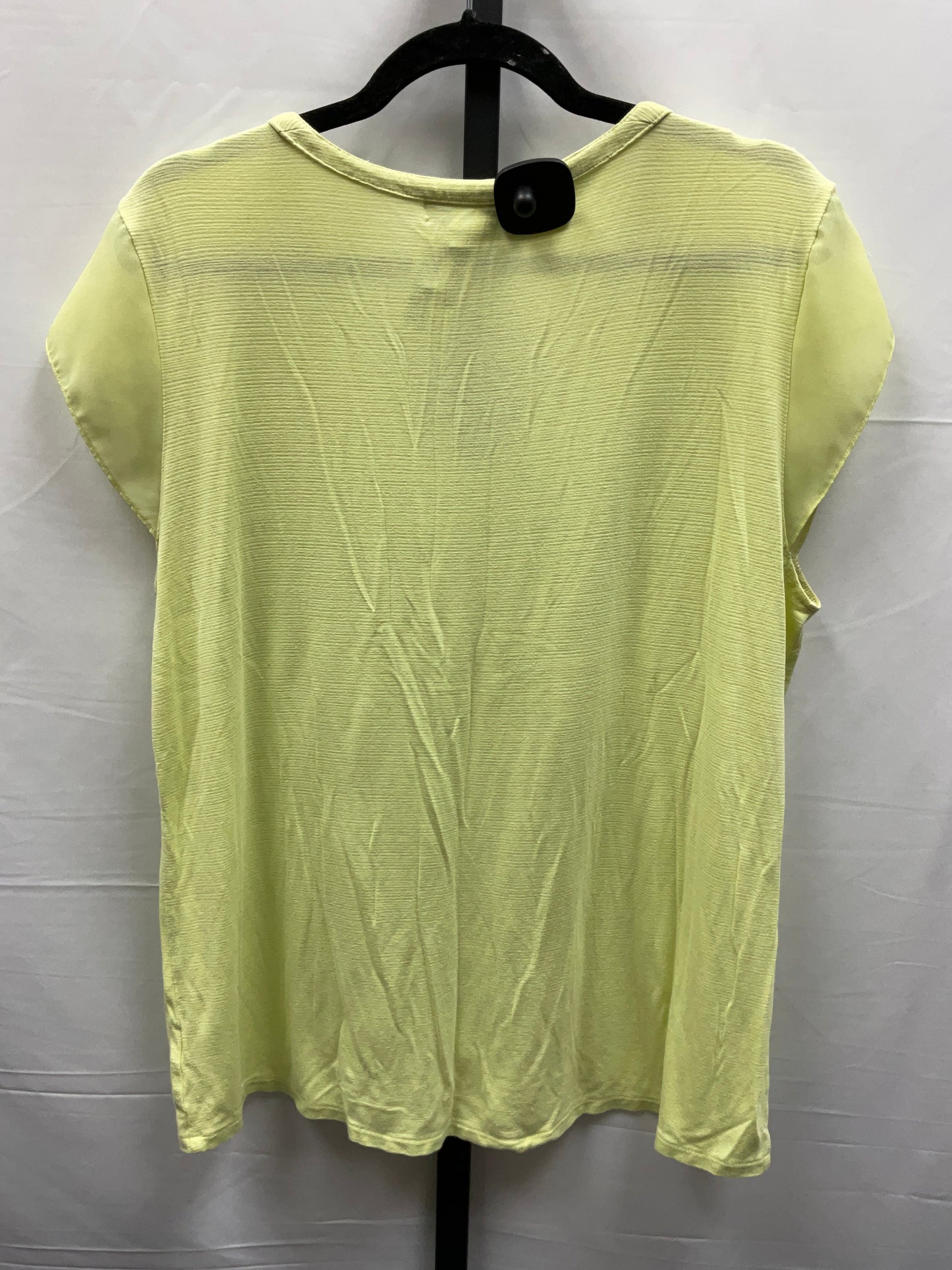 Yellow Top Short Sleeve Liz Claiborne, Size Xl