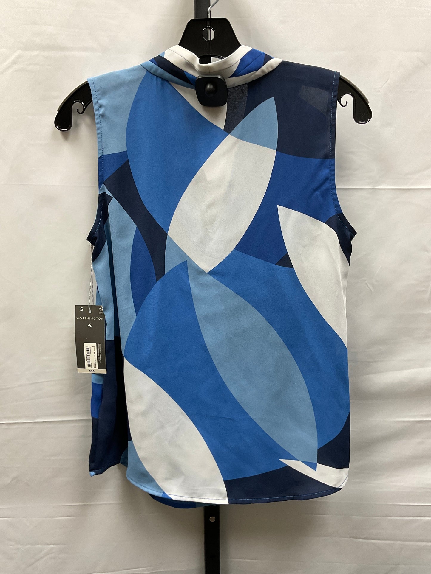 Blue & White Top Sleeveless Worthington, Size S