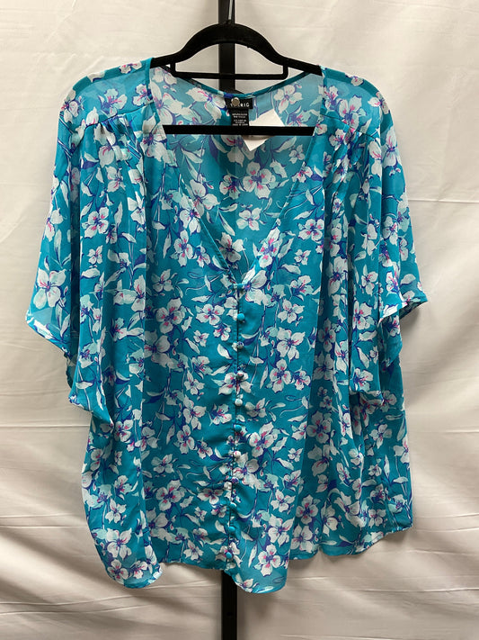 Floral Print Top Short Sleeve Torrid, Size 3x