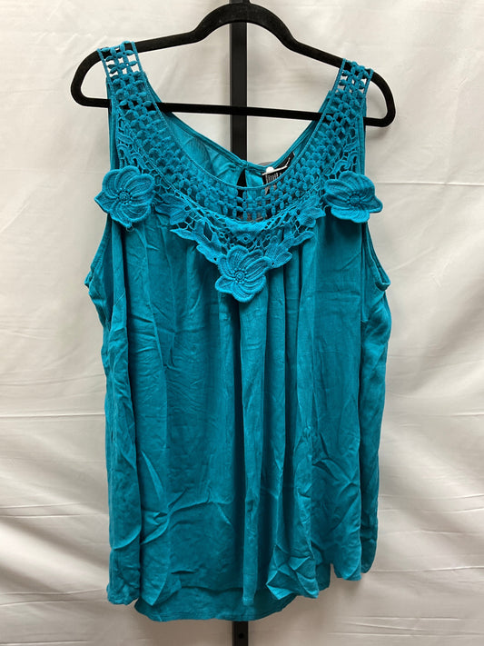 Blue Top Sleeveless Ashley Stewart, Size 3x