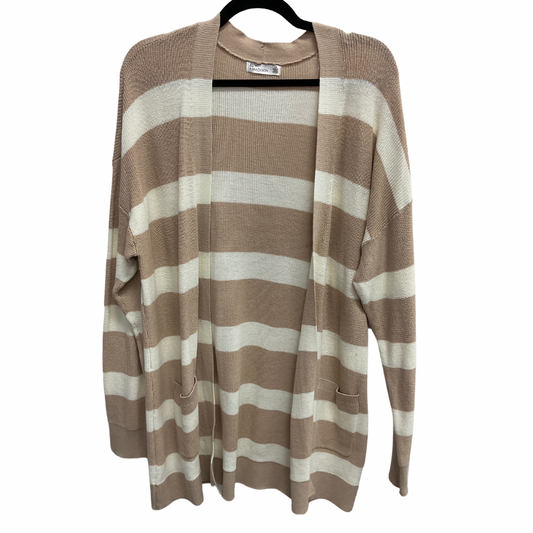 Cardigan By 89th And Madison In Tan & White, Size: L