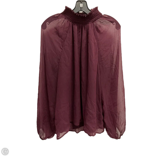 Top Long Sleeve By Joie In Maroon, Size: Xl
