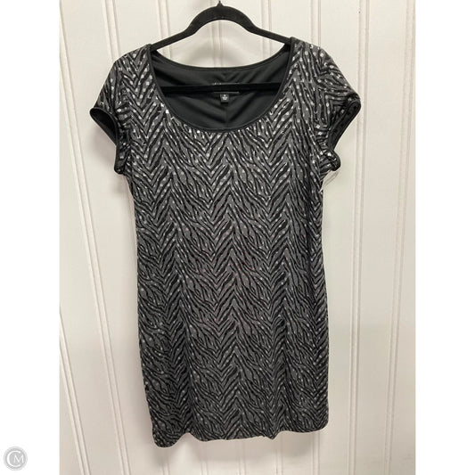 Dress Casual Midi By Dressbarn In Black & Grey, Size: 12