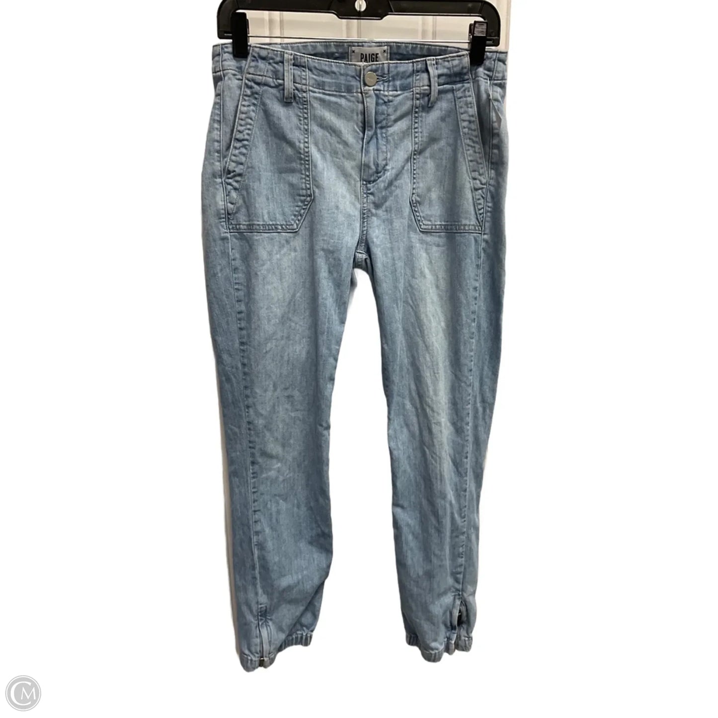 Jeans Straight By Paige In Blue Denim, Size: 4