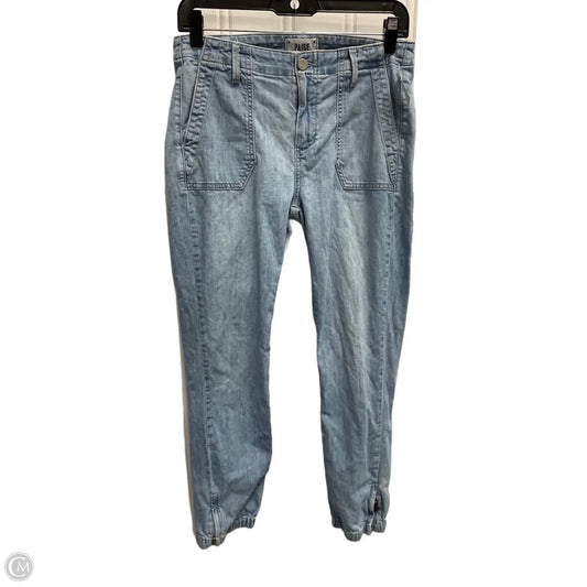 Jeans Straight By Paige In Blue Denim, Size: 4