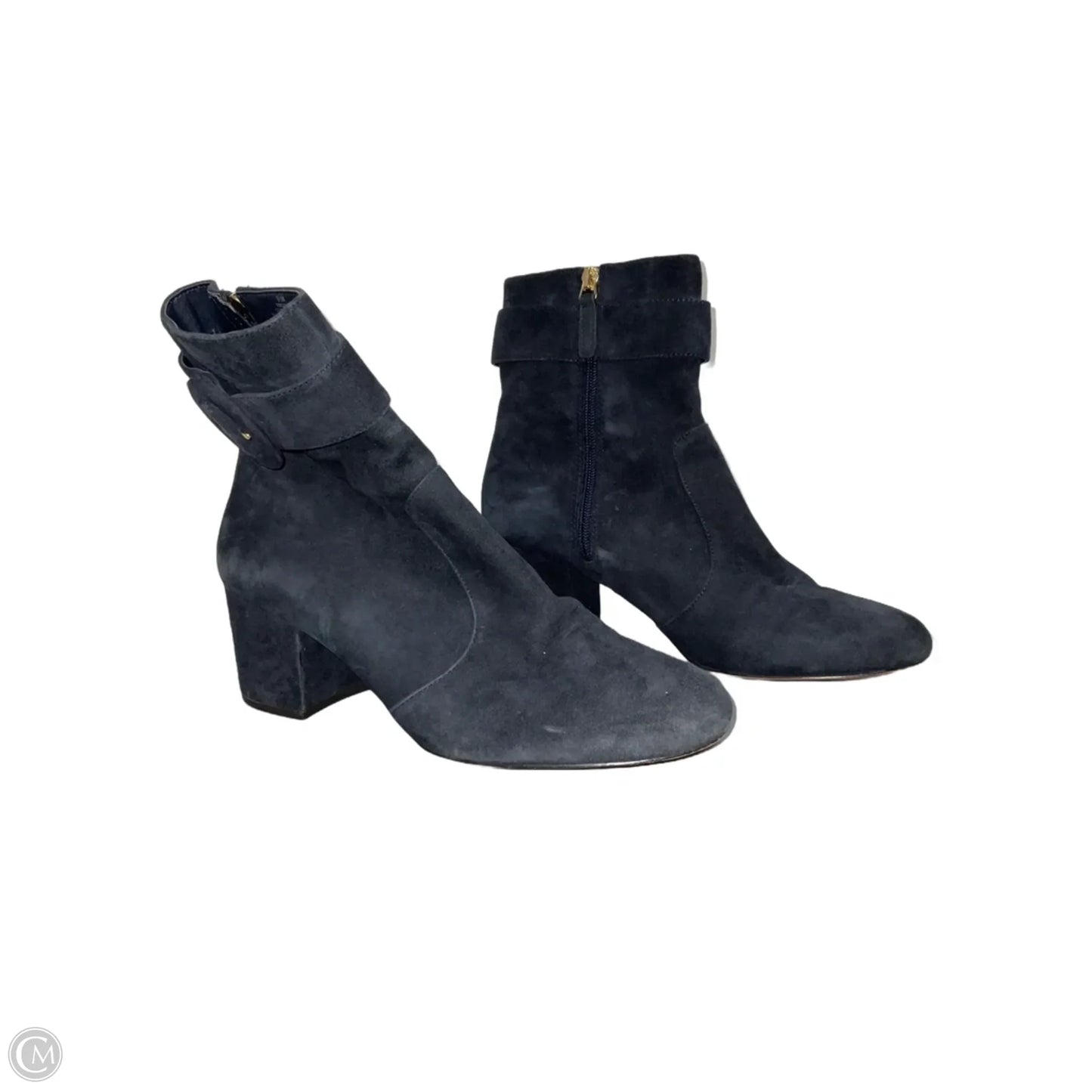 Boots Ankle Heels By Nine West In Blue, Size: 9.5