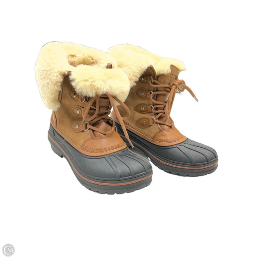 Boots Snow By Crocs In Black & Brown, Size: 8