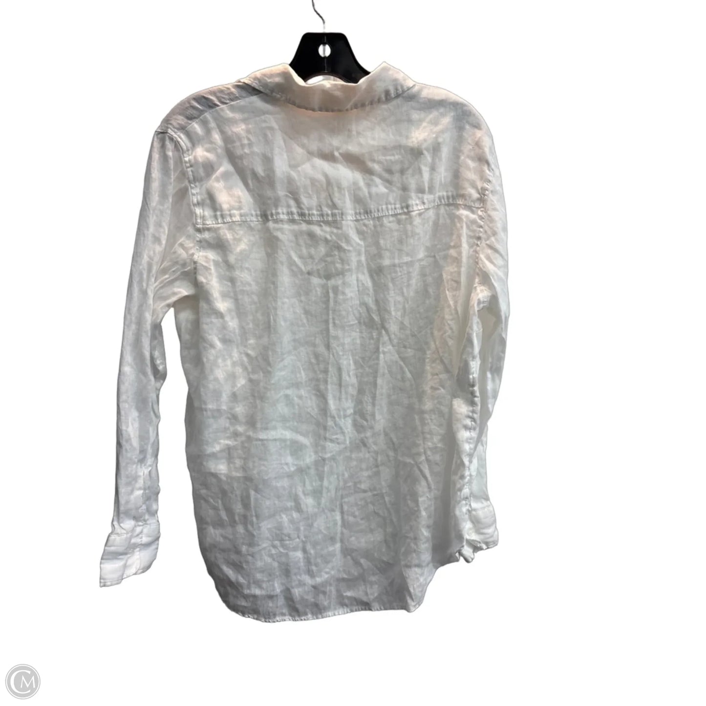 Top Long Sleeve By H&m In White, Size: L