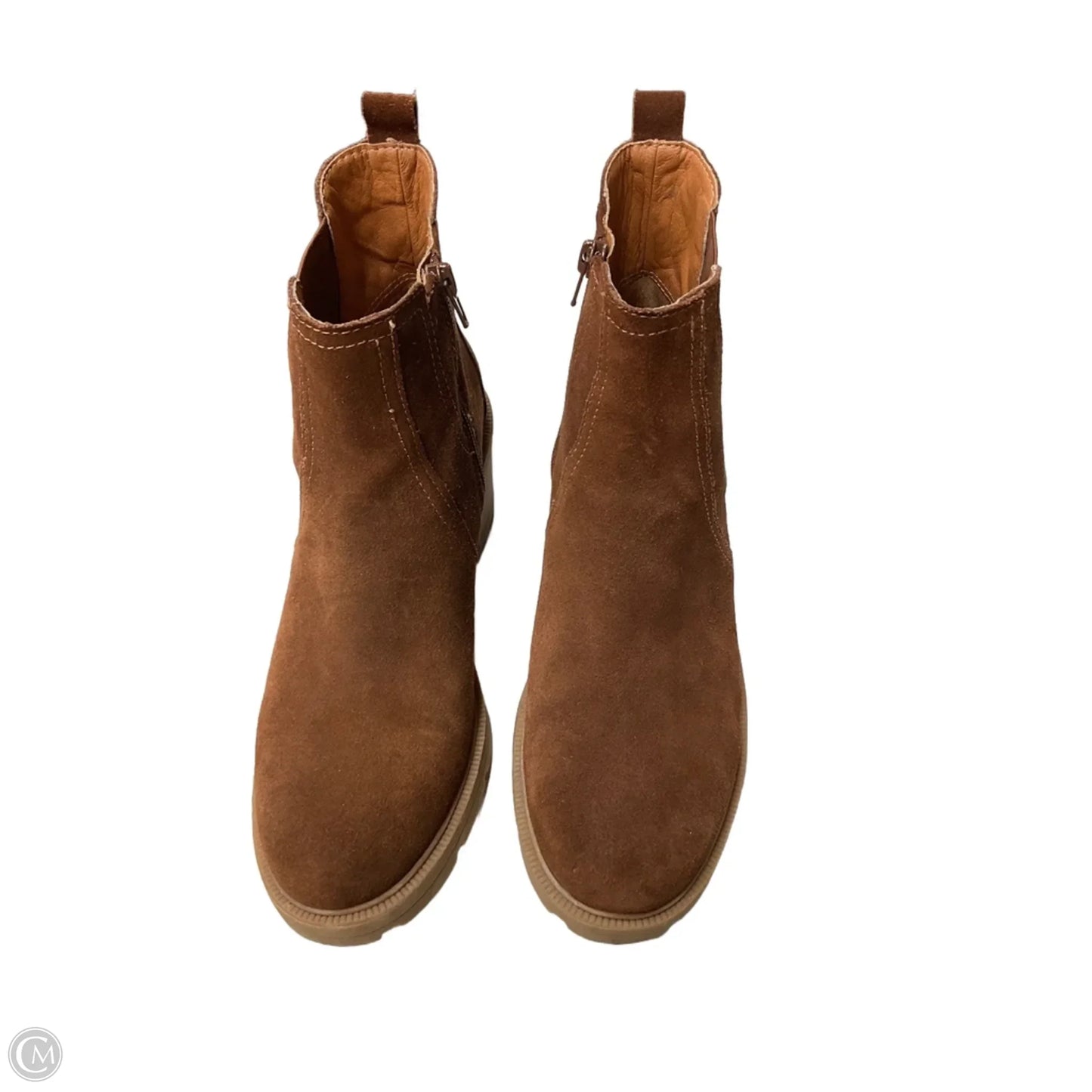 Boots Ankle Heels By Lucky Brand In Brown, Size: 8.5