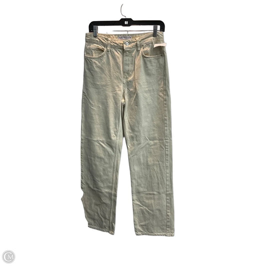 Jeans Wide Leg By Zara In Beige, Size: 4