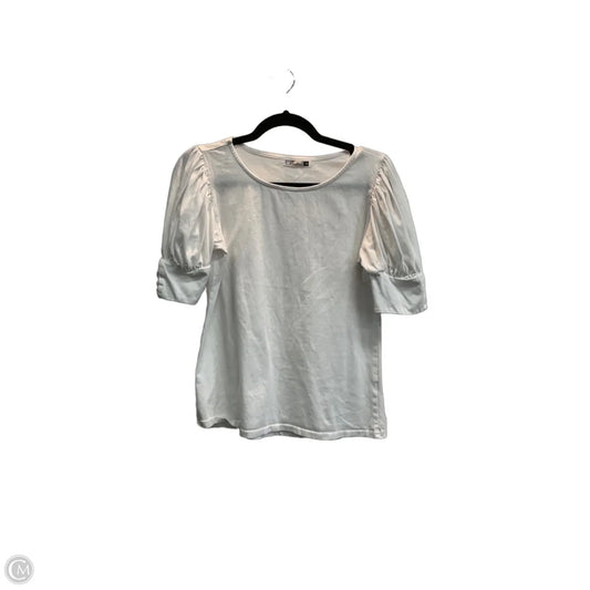 Top Short Sleeve By Clothes Mentor In White, Size: S