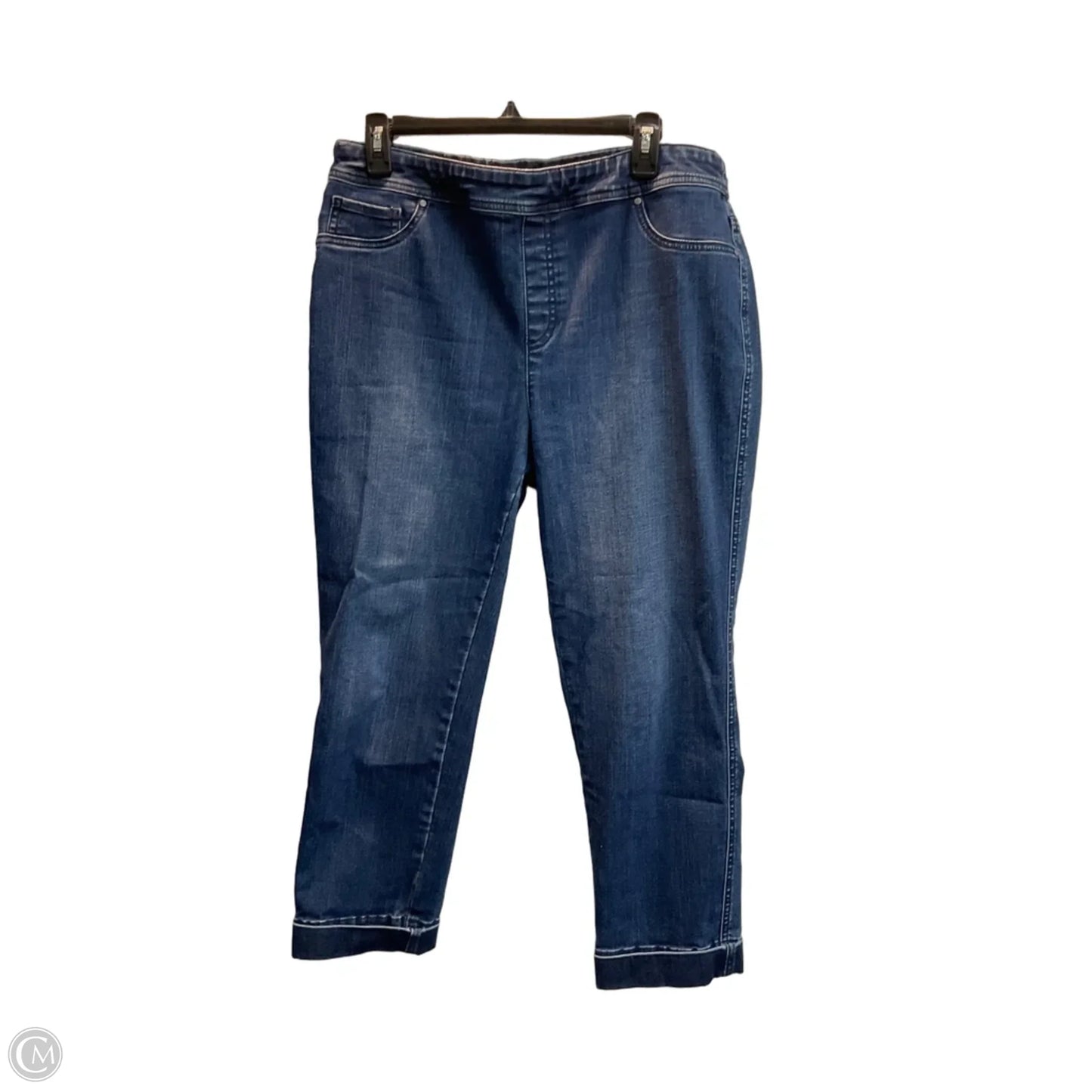 Jeans Straight By Chicos In Blue Denim, Size: 12