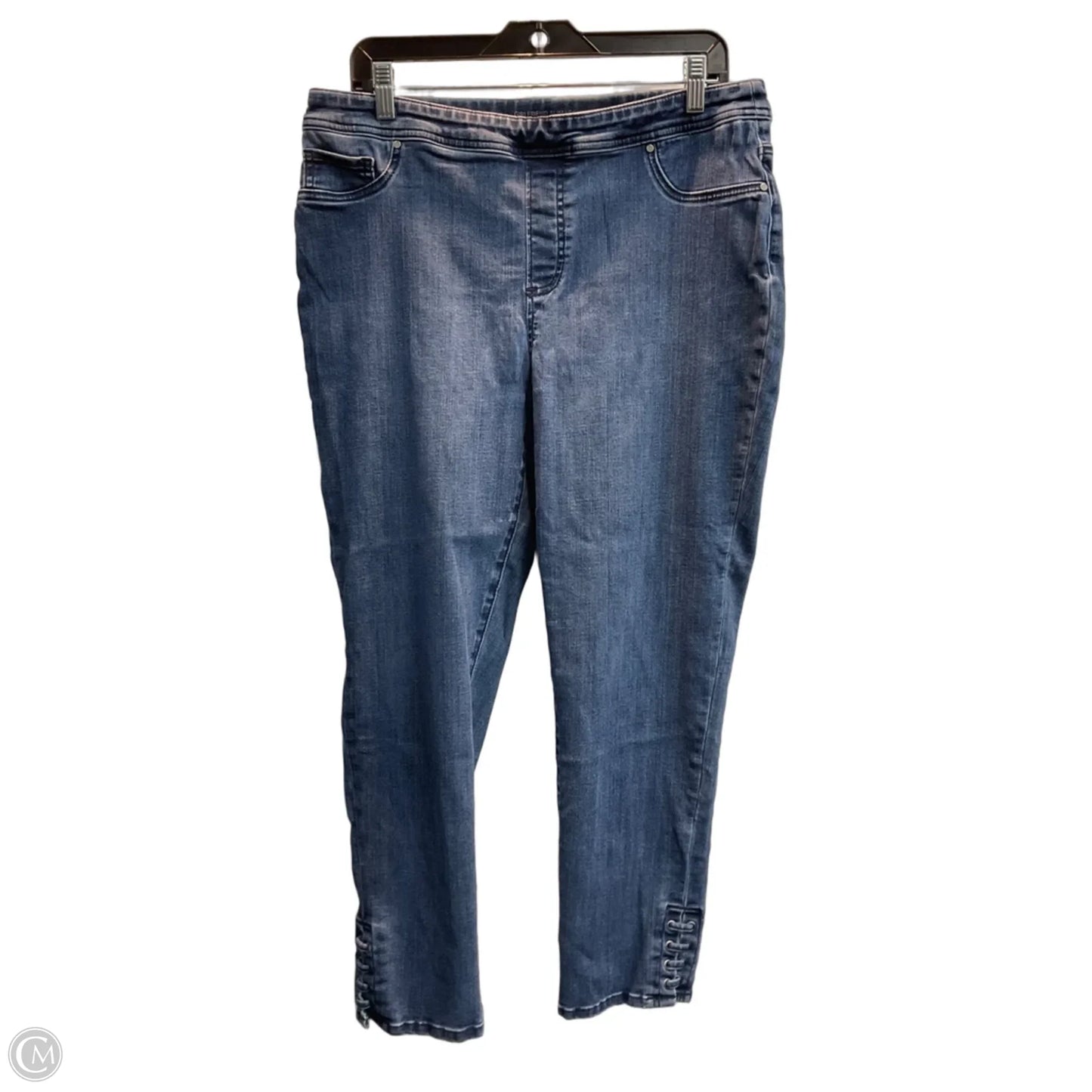 Jeans Straight By Chicos In Blue Denim, Size: 10