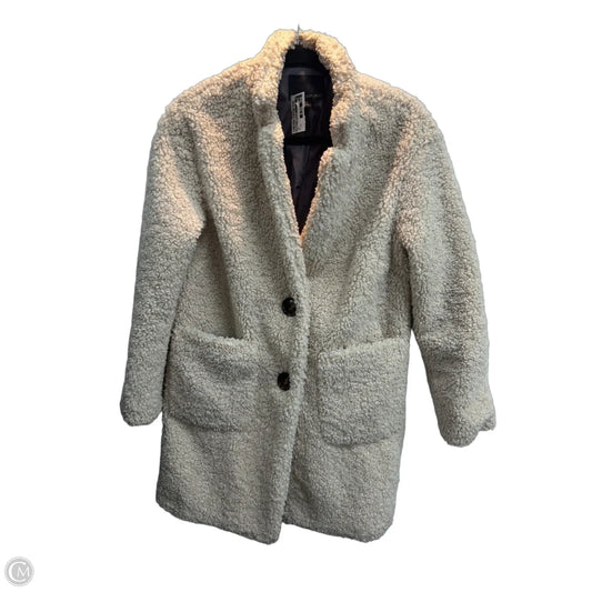 Coat Faux Fur & Sherpa By Banana Republic In Cream, Size: Xs