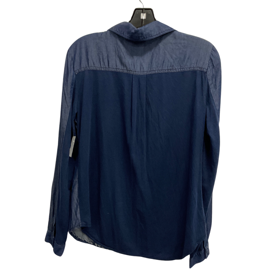 Top Long Sleeve By Inc In Navy, Size: M