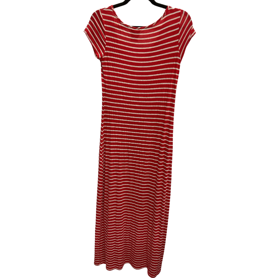 Dress Casual Maxi By Lacoste In Red & Tan, Size: S