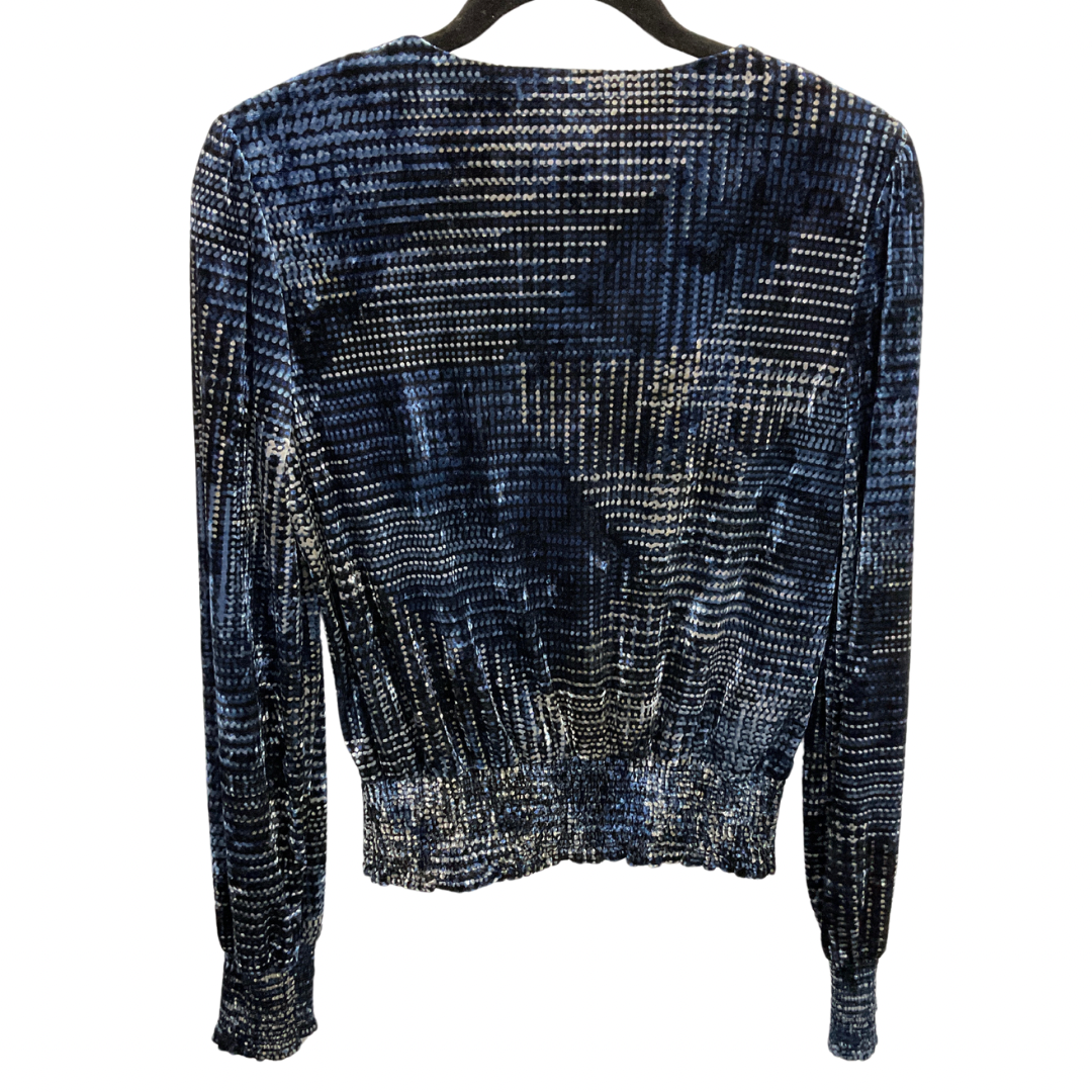 Top Long Sleeve By White House Black Market In Black & Blue, Size: S