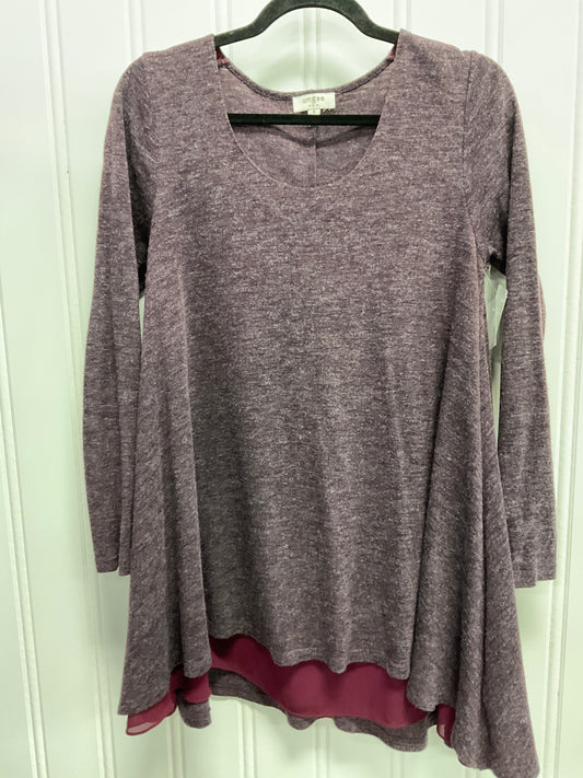 Tunic Long Sleeve By Umgee In Maroon, Size: S