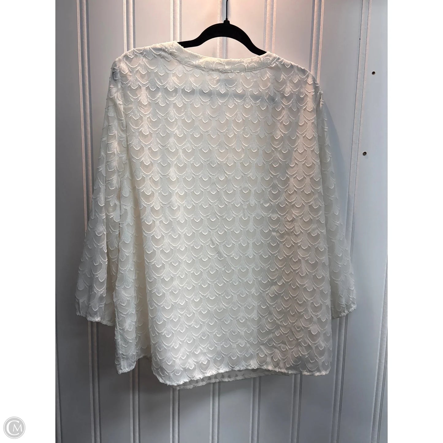 Top Long Sleeve By Croft And Barrow In Cream, Size: Xxl