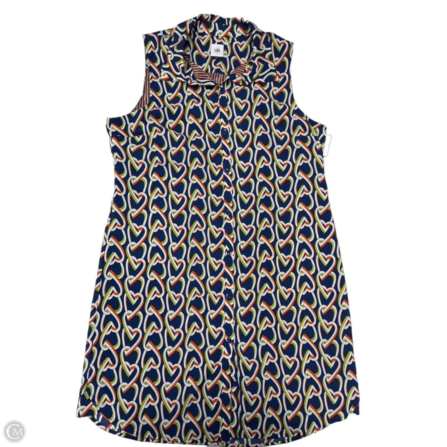 Dress Casual Midi By Cabi In Geometric Pattern, Size: L