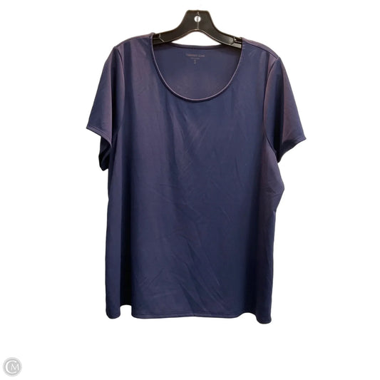 Top Short Sleeve Basic By Coldwater Creek In Navy, Size: Xl