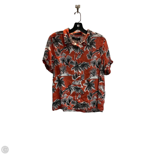 Top Short Sleeve By Tahari In Tropical Print, Size: M