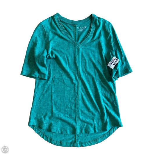 Top Short Sleeve Basic By Chicos In Green, Size: M