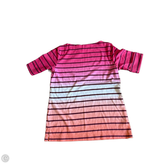 Top Short Sleeve By Karen Scott In Striped Pattern, Size: Mp