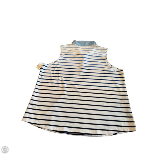 Top Sleeveless By Chicos In Striped Pattern, Size: Xl