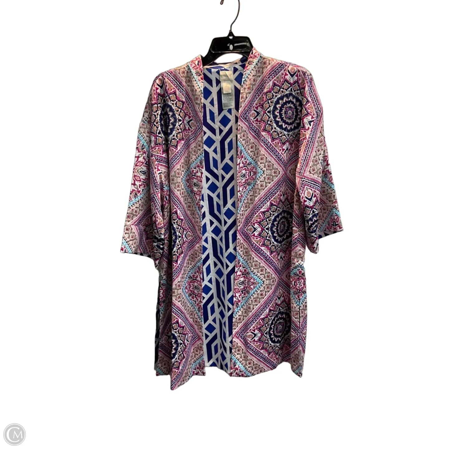 Cardigan By Chicos In Paisley Print, Size: L