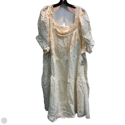 Dress Casual Midi By Old Navy In Cream, Size: 4x