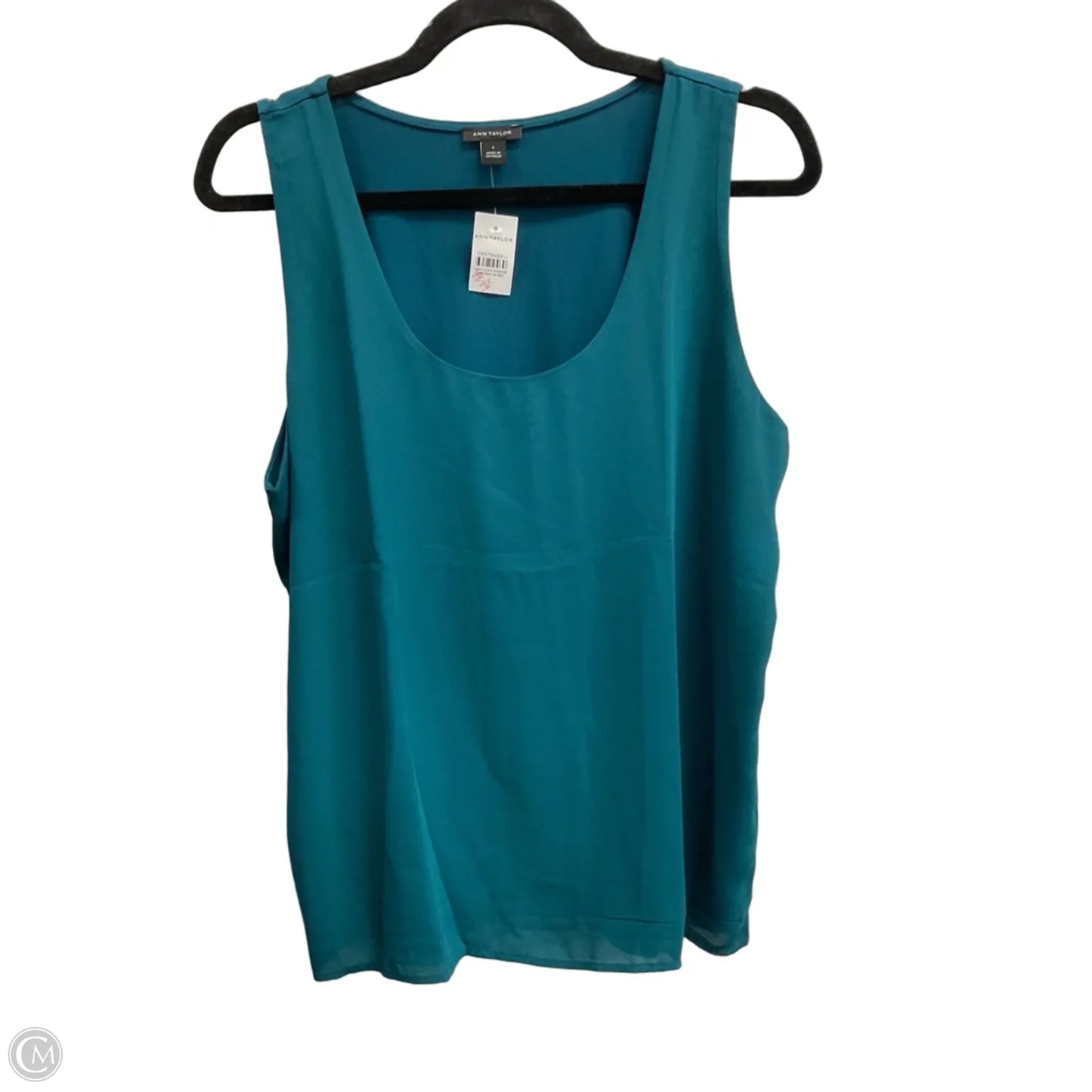 Top Sleeveless By Ann Taylor In Aqua, Size: L
