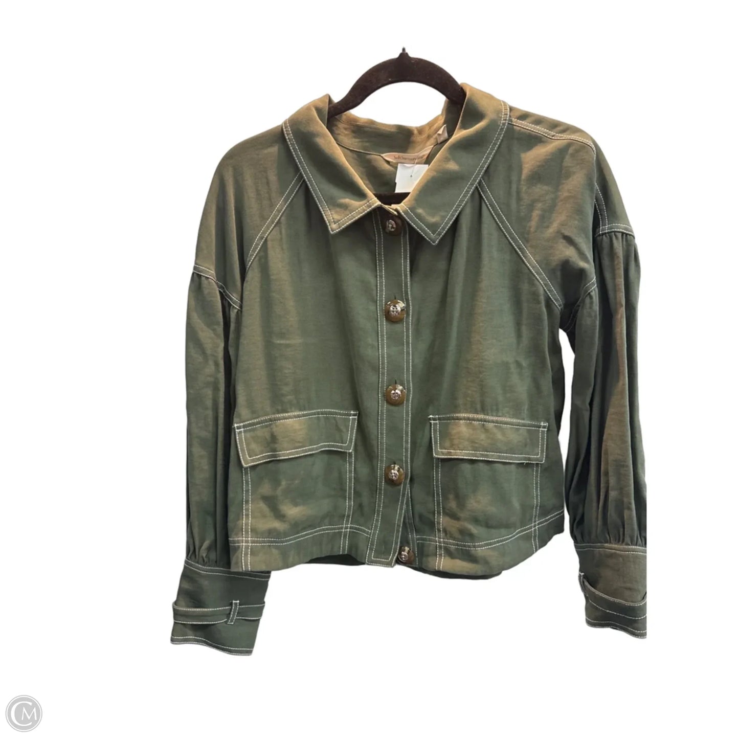 Jacket Denim By Soft Surroundings In Green, Size: S