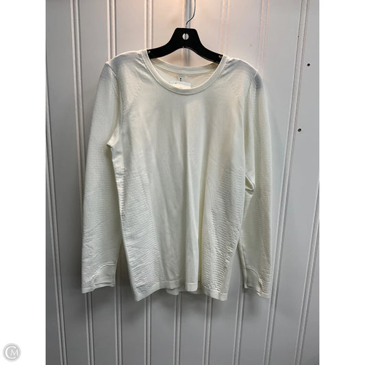 Athletic Top Long Sleeve Crewneck By Athleta In Cream, Size: Xl