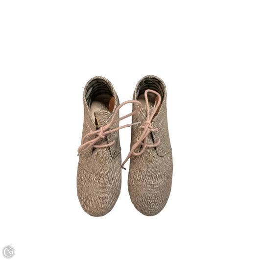 Boots Ankle Heels By Toms In Brown, Size: 8