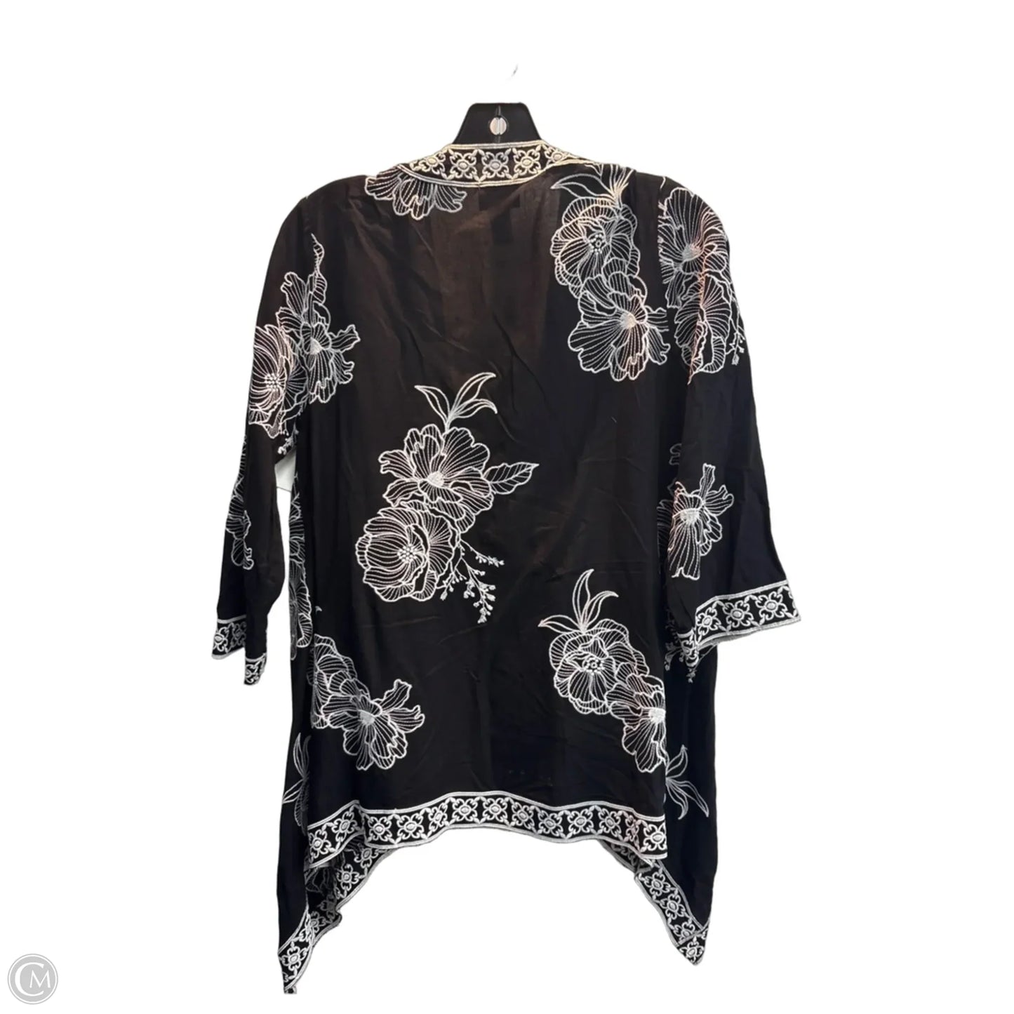 Shawl By Chicos In Black & White, Size: Xs