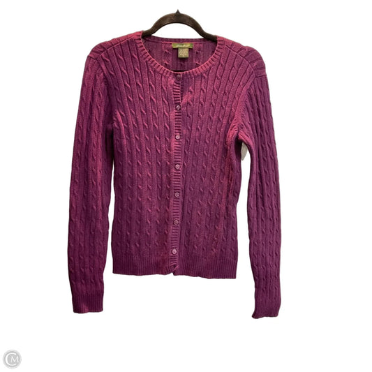 Cardigan By Eddie Bauer In Purple, Size: M