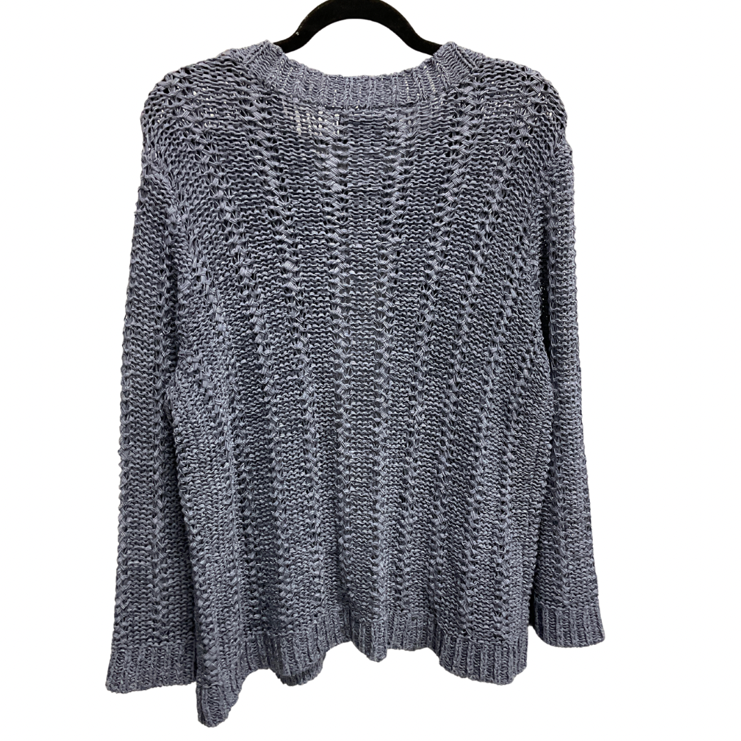 Sweater Cardigan By Jones New York In Blue, Size: 1x