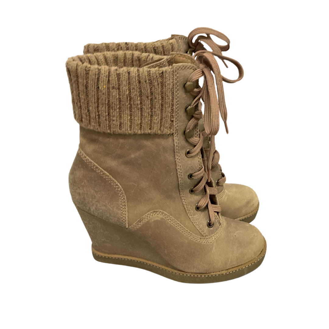 Boots Mid-calf Heels By Aldo In Tan, Size: 8.5