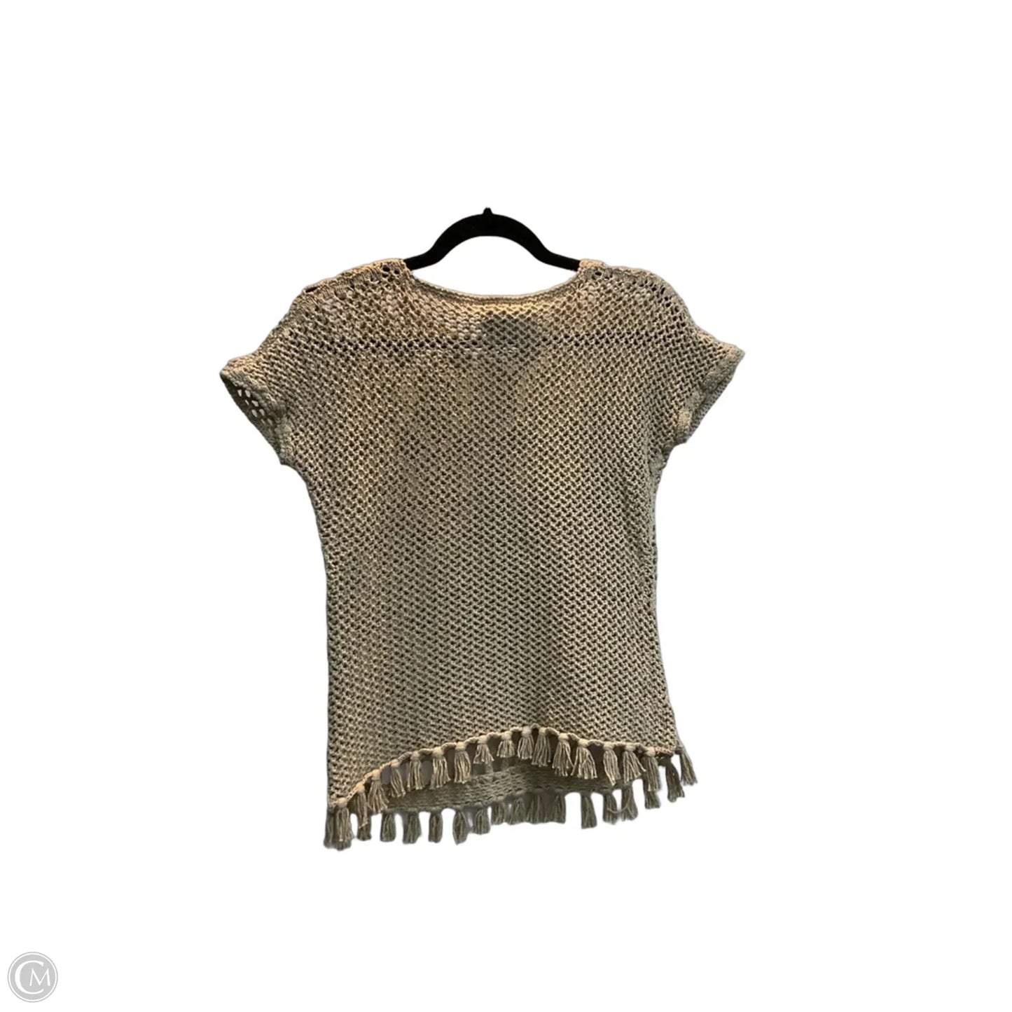 Sweater Short Sleeve By Chicos In Tan, Size: Xs