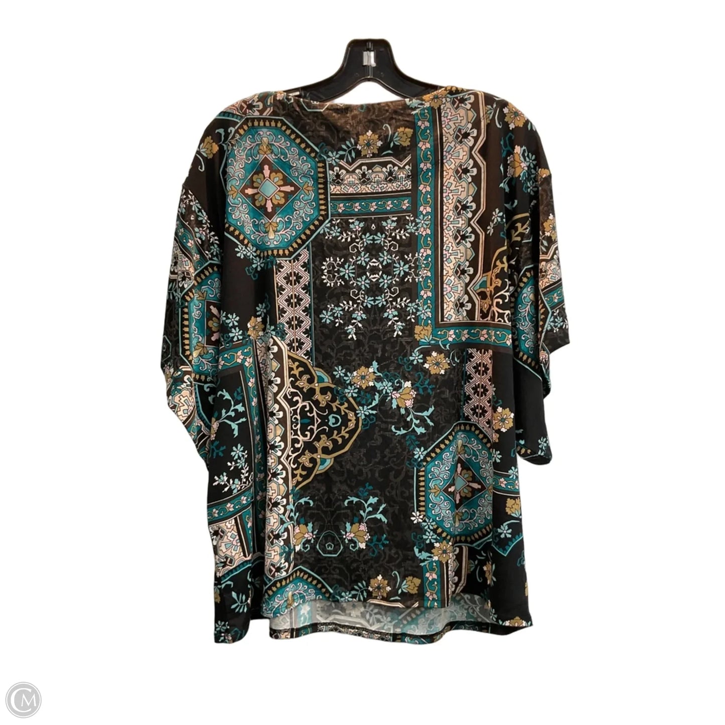 Top Short Sleeve By Chicos In Teal, Size: Xl