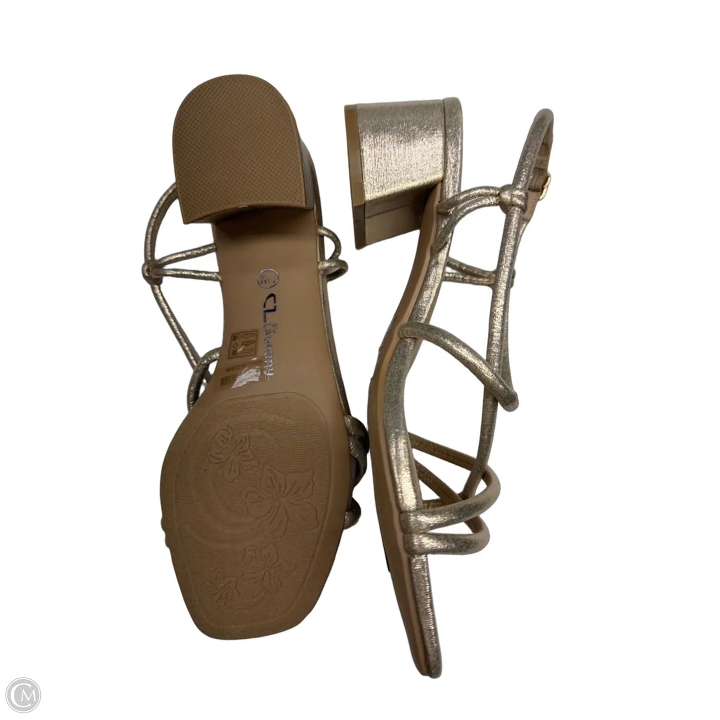 Sandals Heels Block By Chinese Laundry In Rose Gold, Size: 10