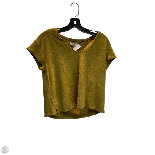 Top Short Sleeve Basic By Madewell In Gold, Size: S