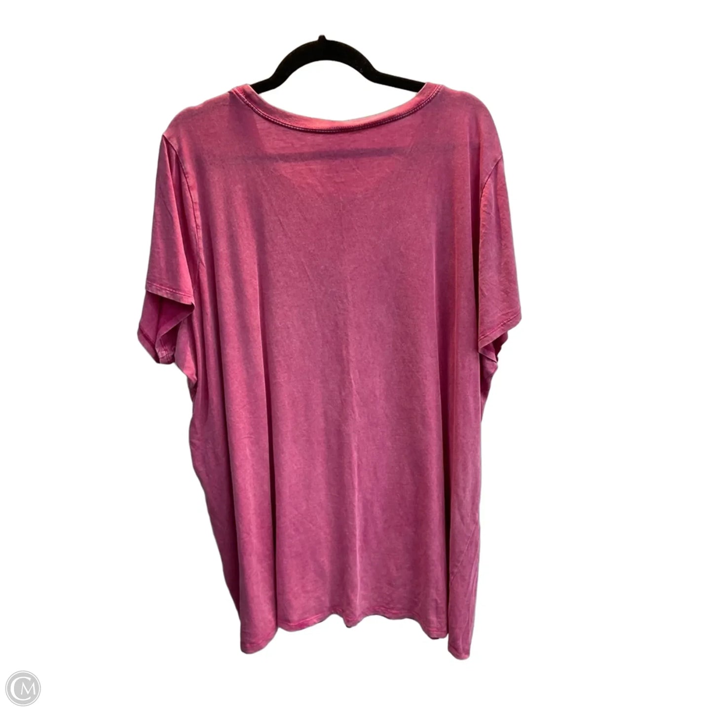 Top Short Sleeve By Disney In Pink, Size: 3x