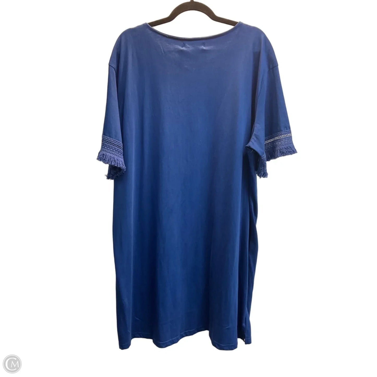 Dress Casual Midi By Workshop In Blue, Size: 2x